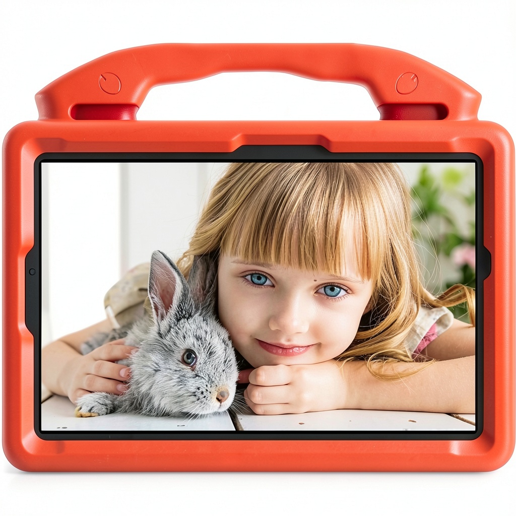 SaharaCase KidProof case in multiple colors displayed with a Samsung Galaxy tablet