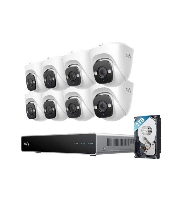 eufy PoE NVR E41 8x4K Turret Cams Color Night Vision-0