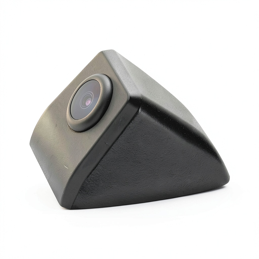 THINKWARE Side View Camera mounted on a vehicle in rainy conditions