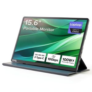Plugable USB C Portable Monitor Hub 100W Charging Black-0