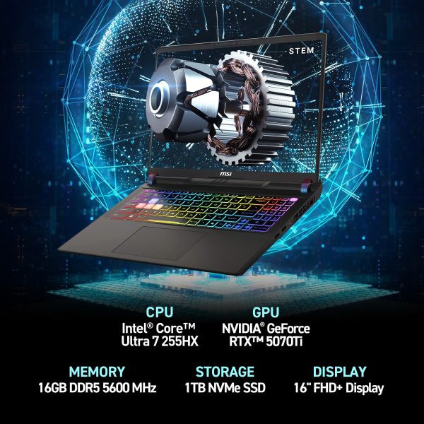 MSI Vector 16 HX AI Gaming Laptop Ultra 7 RTX 5070Ti-1