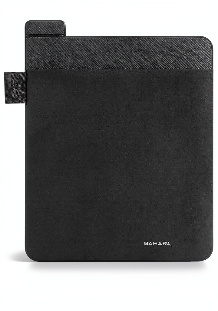 SaharaCase Universal Mouse Pouch attached to a laptop showing flexible material and stylus holder