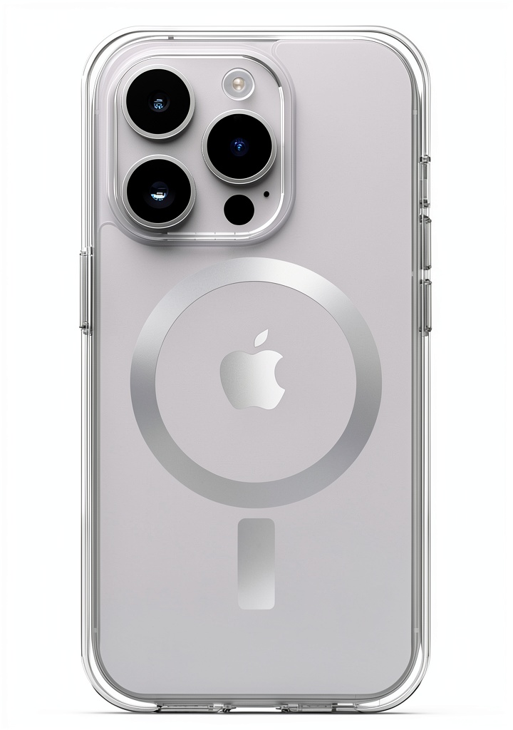 OtterBox Symmetry Series iPhone 14 Pro case in clear color on a table