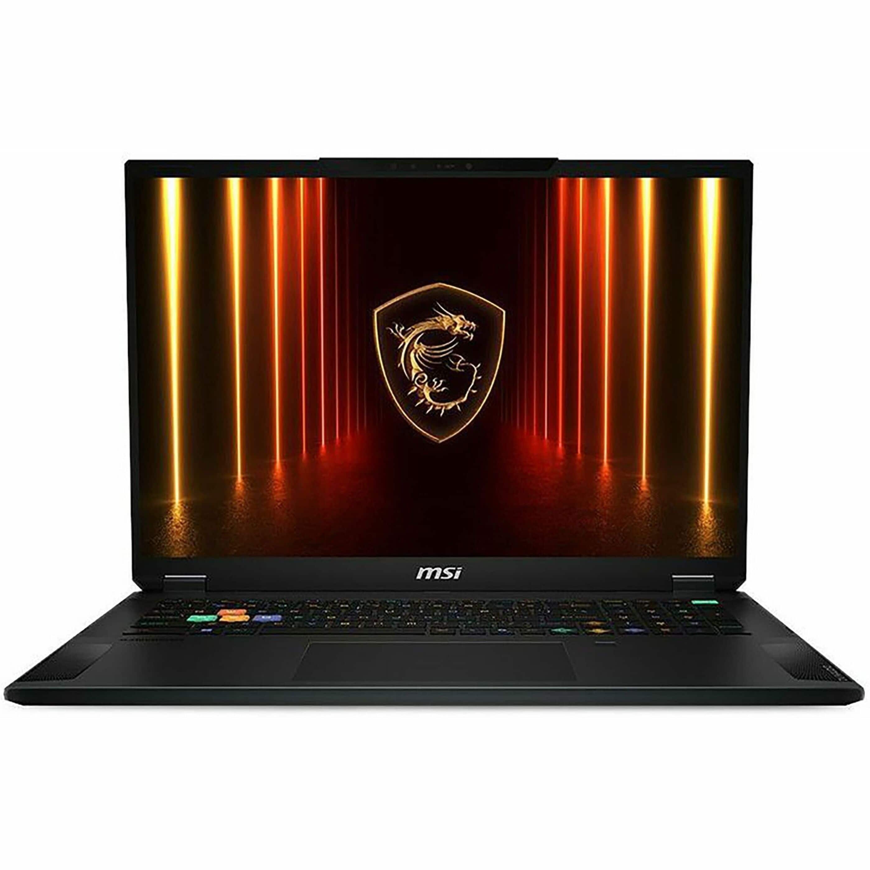 MSI Gaming Laptop displaying high-resolution game graphics on its 18-inch screen