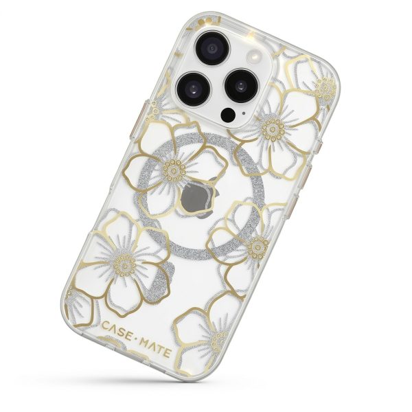 Case-Mate Floral Gems iPhone 16 Pro Case Rhinestones MagSafe-1