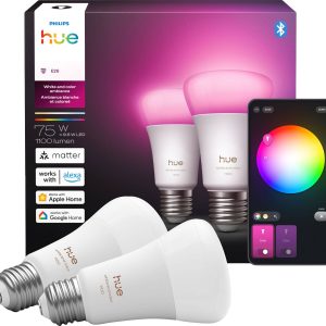 Philips Hue Smart Bulb Color Ambiance A19 E26 Lighting-0