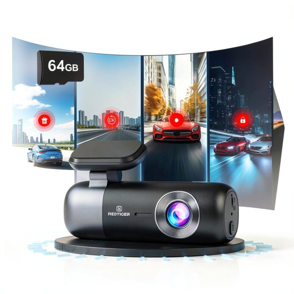REDTIGER 4K Front Rear Dash Cam GPS WiFi Car Safety-6