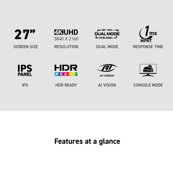 MSI MAG 275UPD Gaming Monitor UHD 144Hz FHD 288Hz-1