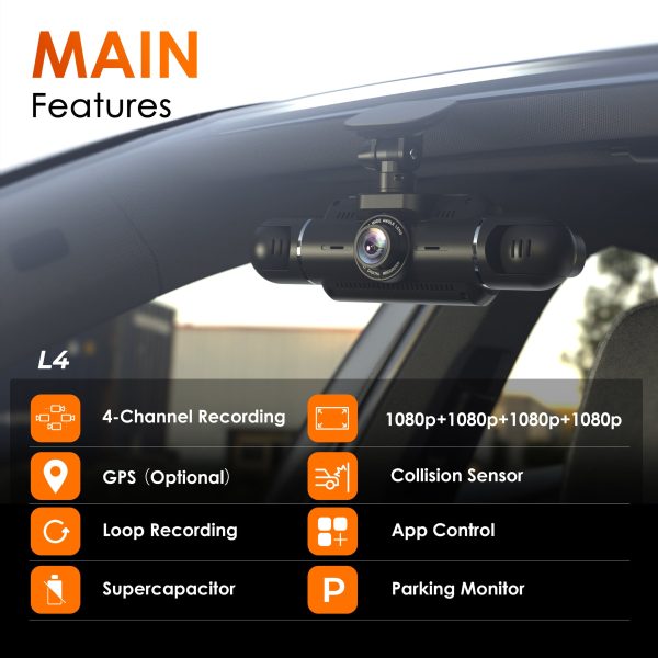 Rexing L4 4 Channel Dash Cam 1080p Wi Fi Parking Mode-2