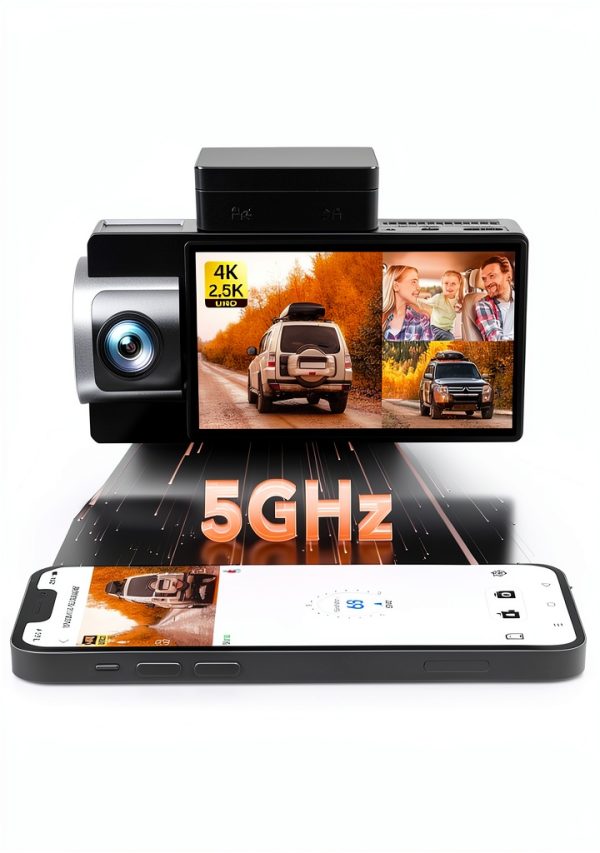 WOLFBOX 4K 3 Channel Dash Cam WiFi GPS Night Vision-2