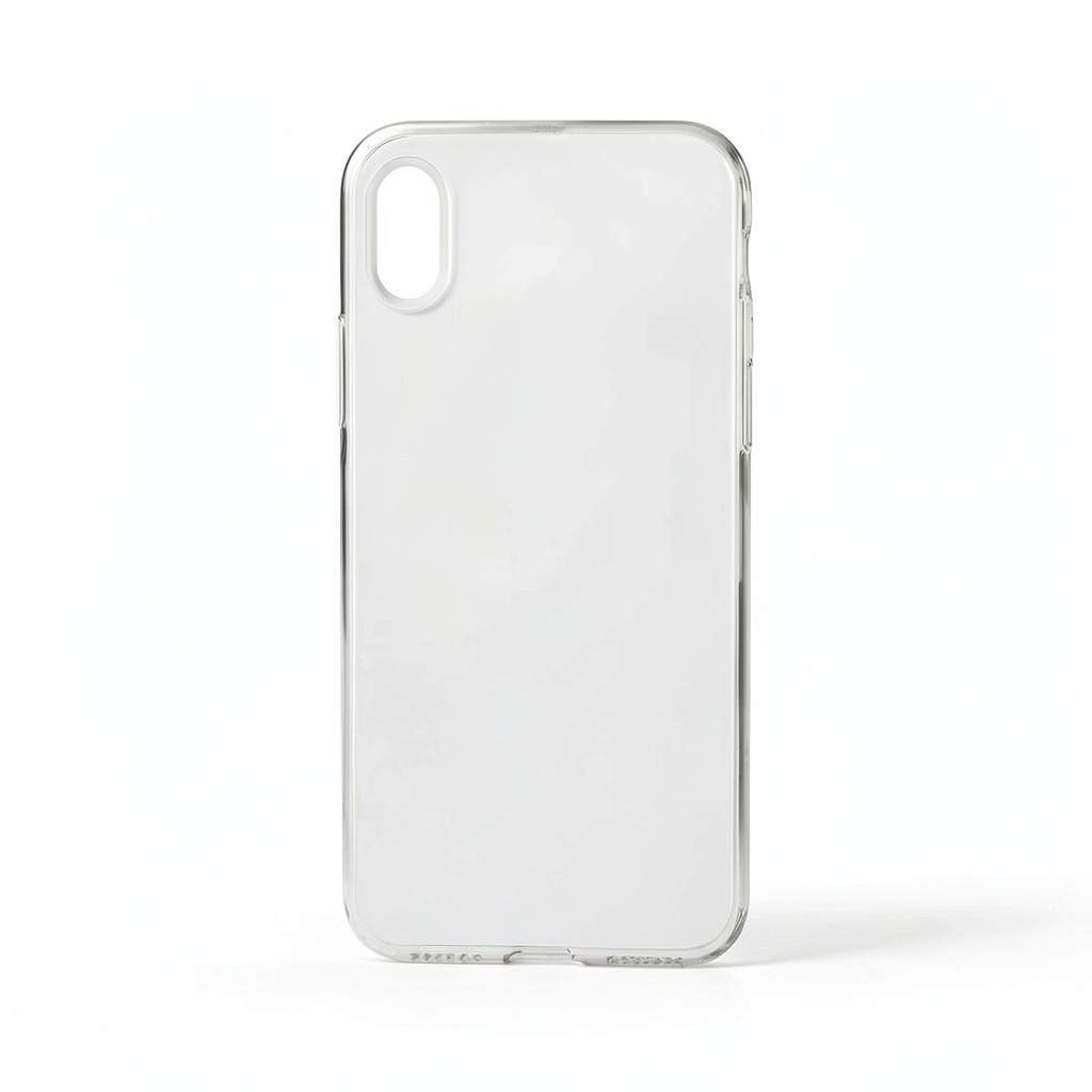 Qixxronics iPhone XR Clear Case showing phone design