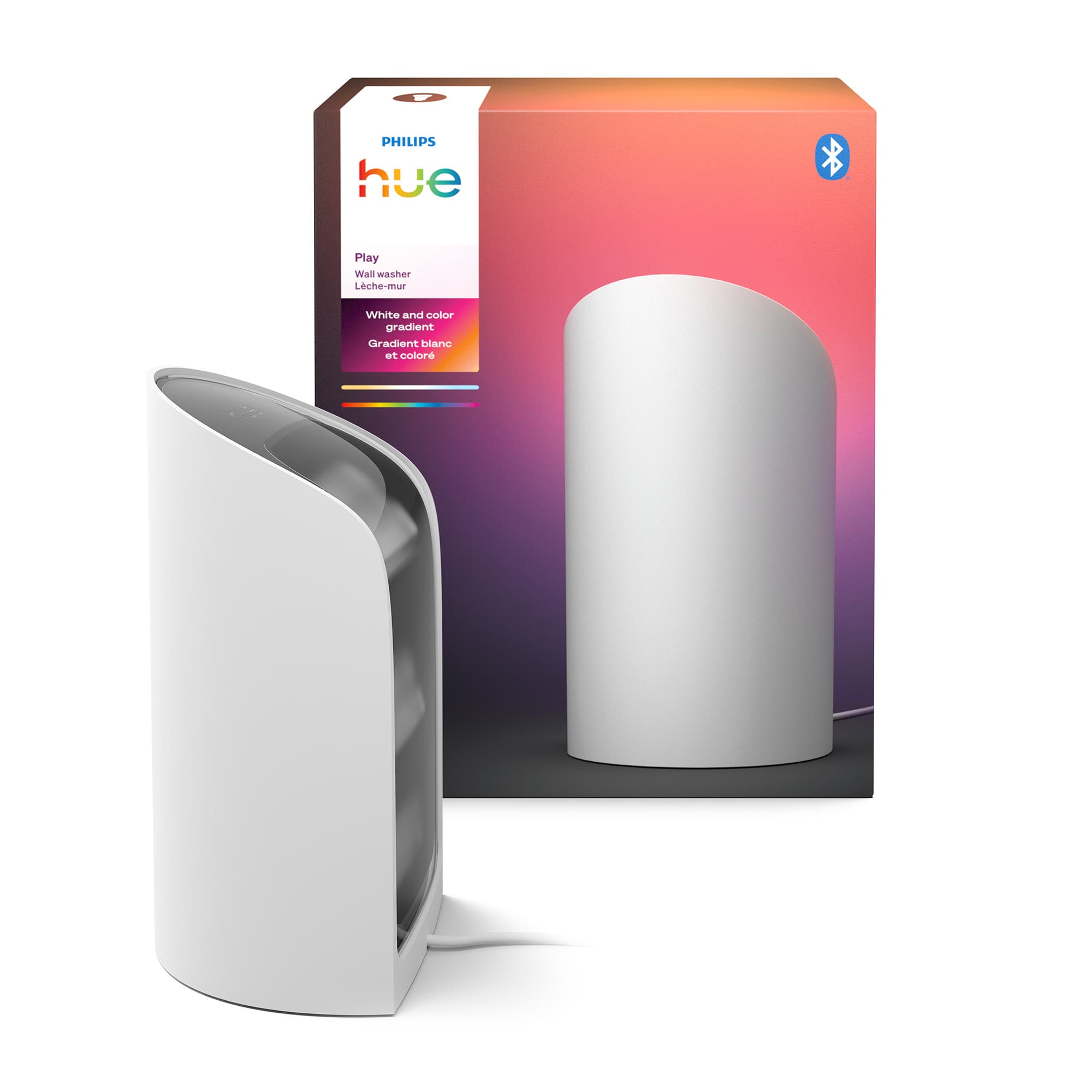Philips Hue Play Wall Washer illuminating a living room wall