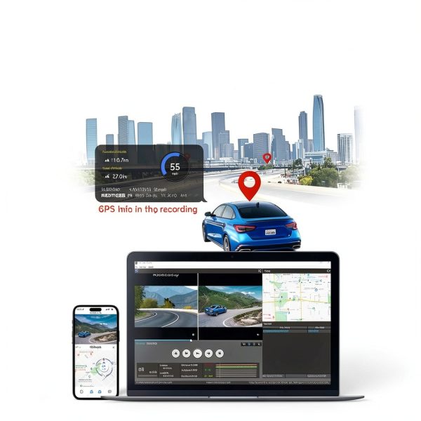 REDTIGER 4K Front Rear Dash Cam GPS WiFi Car Safety-5