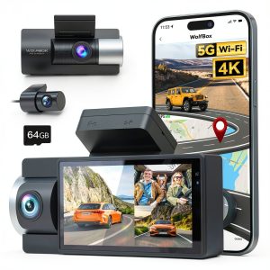WOLFBOX 4K 3 Channel Dash Cam WiFi GPS Night Vision-0