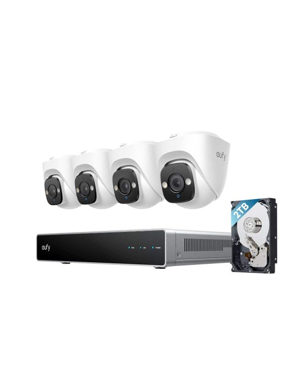 Eufy PoE NVR E41 4K Turret Cam Security System Color Night-0