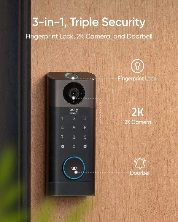 Eufy Smart Lock S330 3-in-1 Camera Doorbell Fingerprint-1